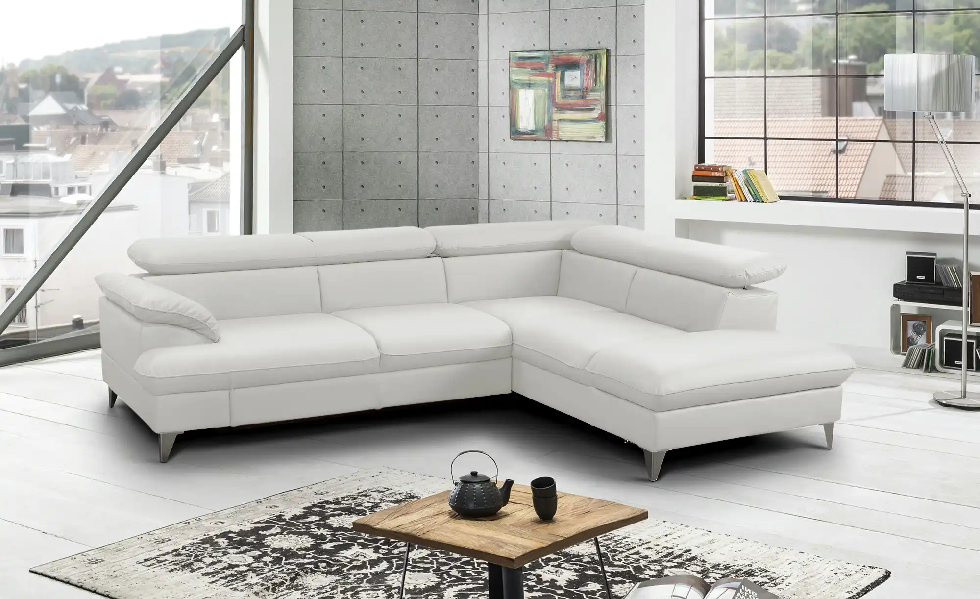 uno Ecksofa aus Kunstleder David