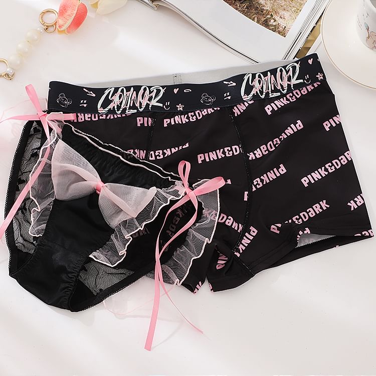 Pancherry - Koppelset: Boxershort + Slip met lintkant