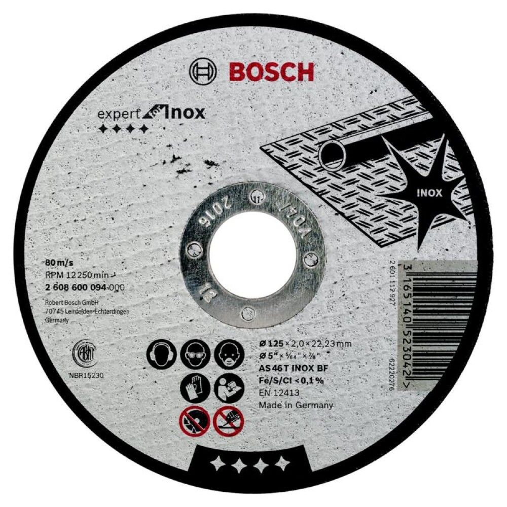 KAPPESKIVE BOSCHINOX 125X2MM BOSCH