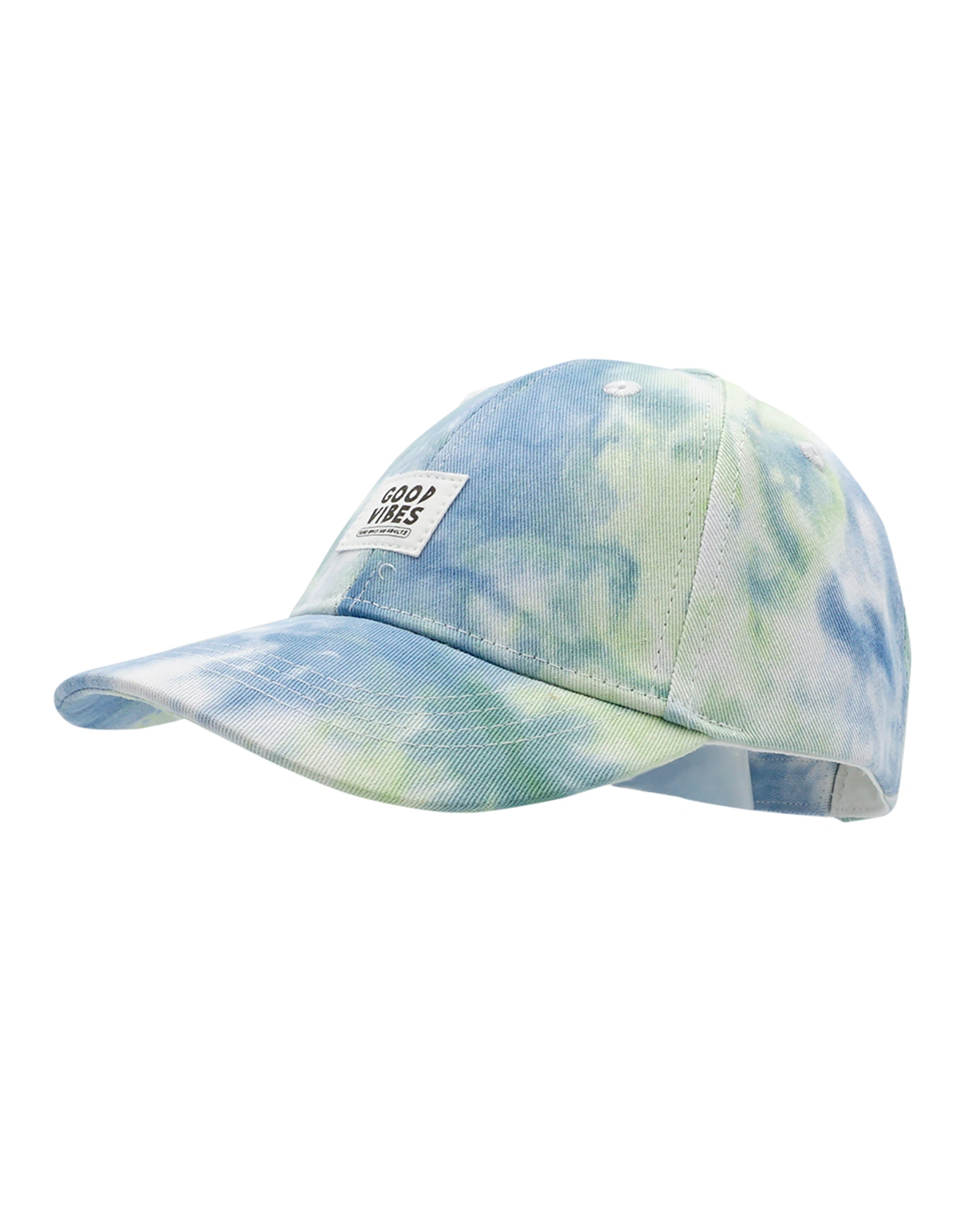 Basecap GOOD VIBES in blau/lime