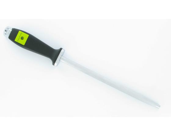 Fusil Rond 25 cm - Manche Plastic Noir Couteaux de cuisine professionnel