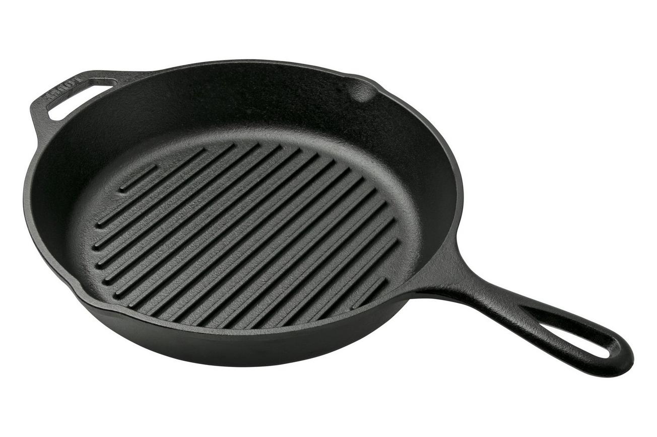 Lodge Cast Iron Grill L8GP gietijzeren grillpan, 26 cm