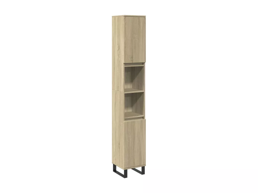 Ensemble de meubles de salle de bain 3 pcs chêne sonoma