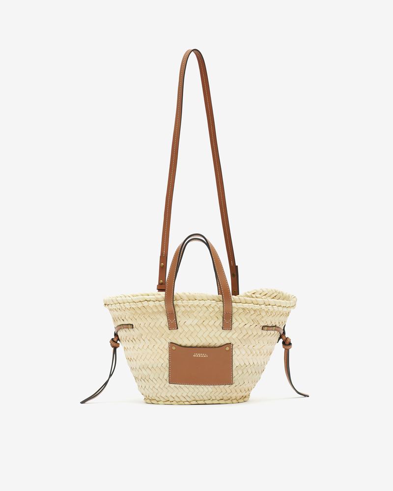 PANIER EN RAPHIA ET CUIR CADIX MINI