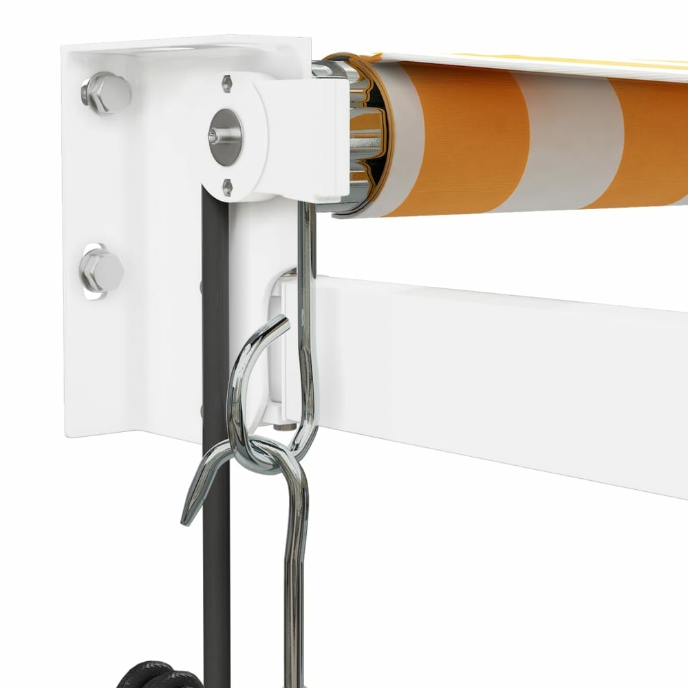 Auvent rétractable automatique jaune et blanc 3x2,5 m