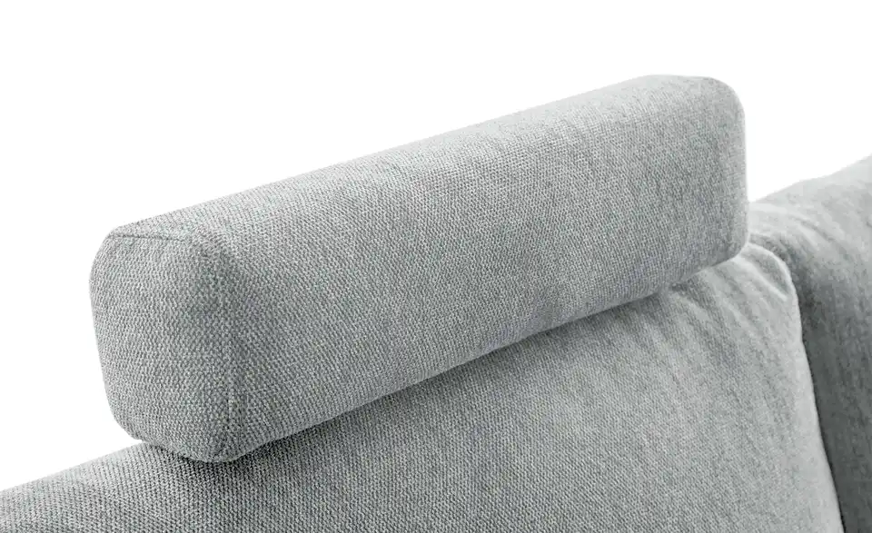 Ecksofa Arissa de Luxe Hellgrau rechts Webstoff