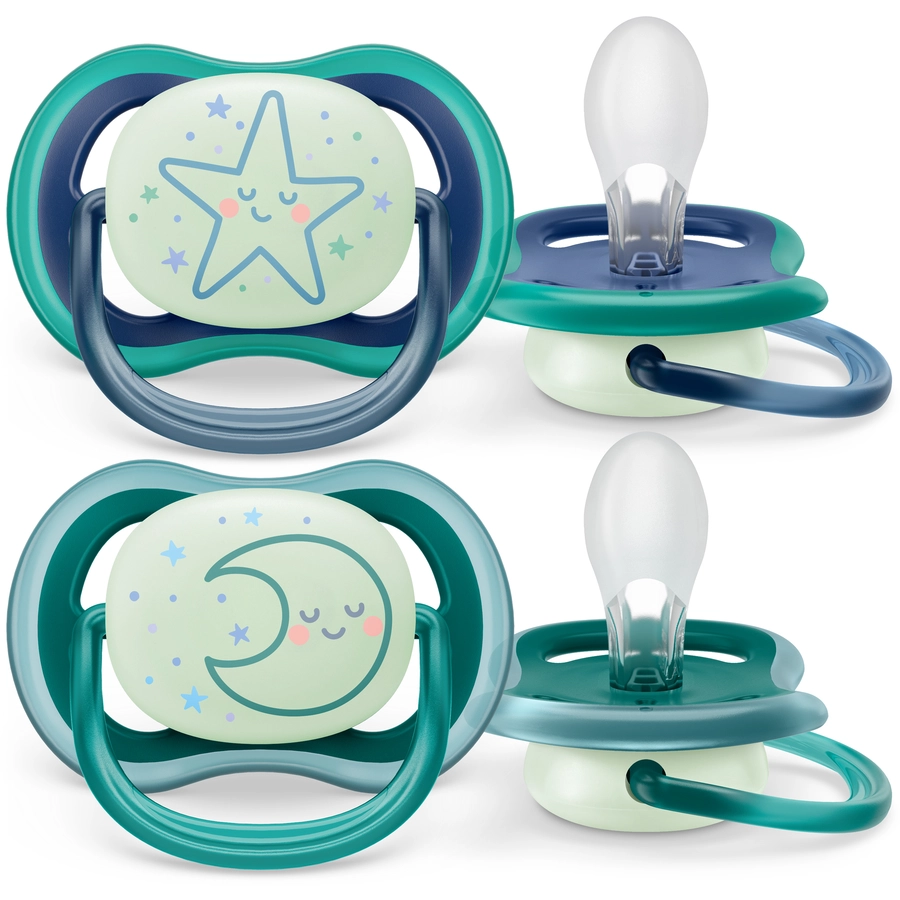 Philips Avent Nachtschnuller ultra air SCF37613 6-18 Monate 4 Stück grün