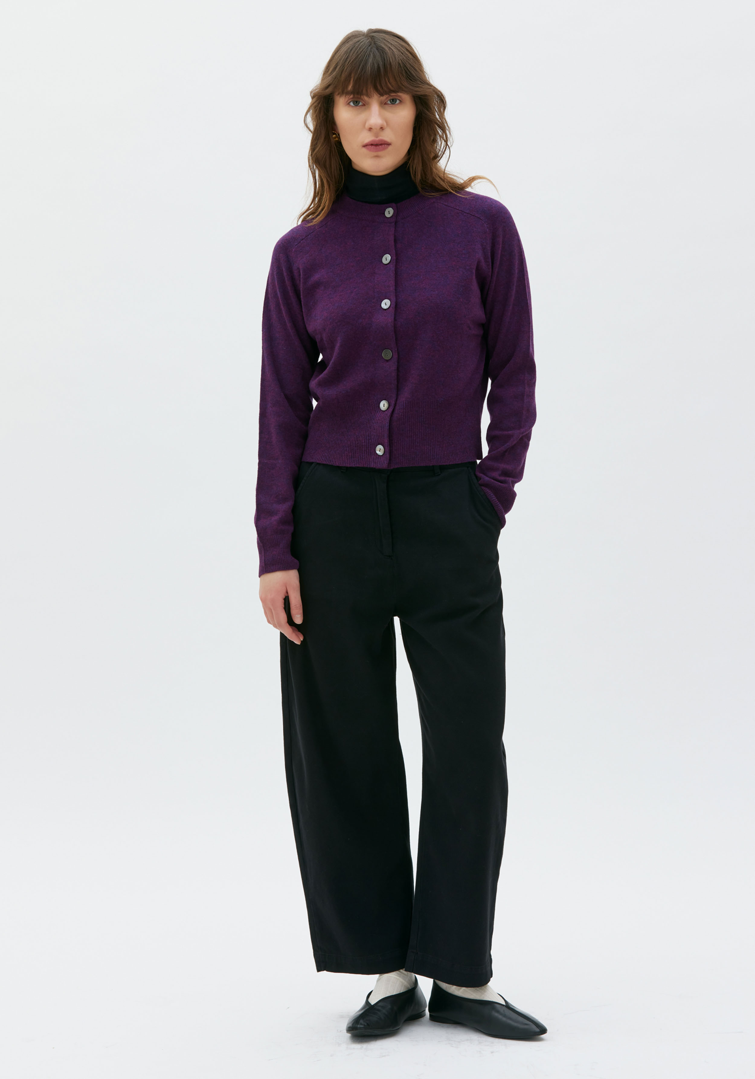 Maska Cardigan Malou Grape Melange