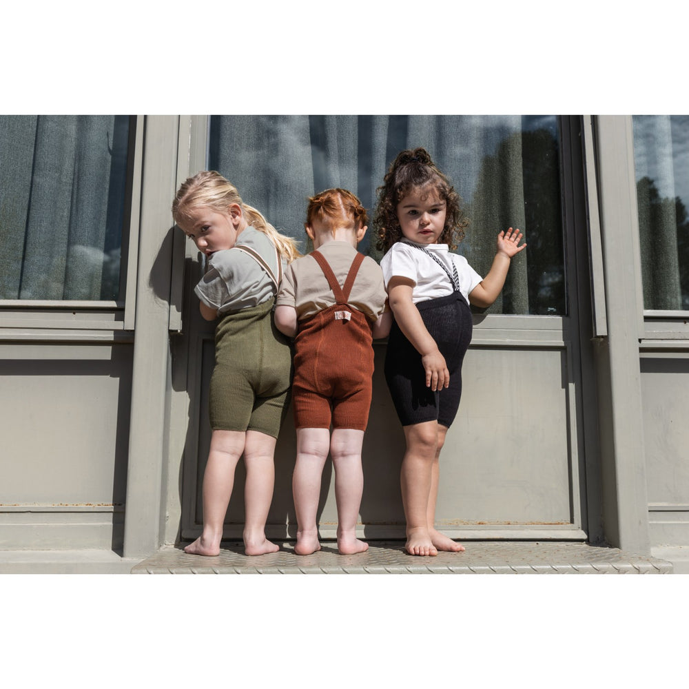 Køb Silly Silas Classic Black Checked Shorty Tights Med Seler