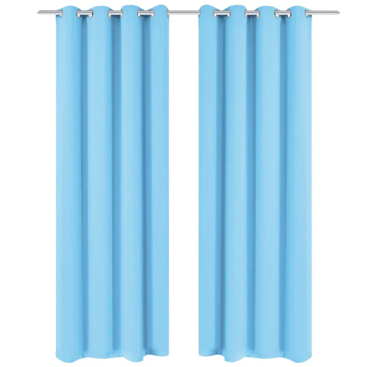 VidaXL Rideau avec œillets métalliques 2 pcs - Turquoise