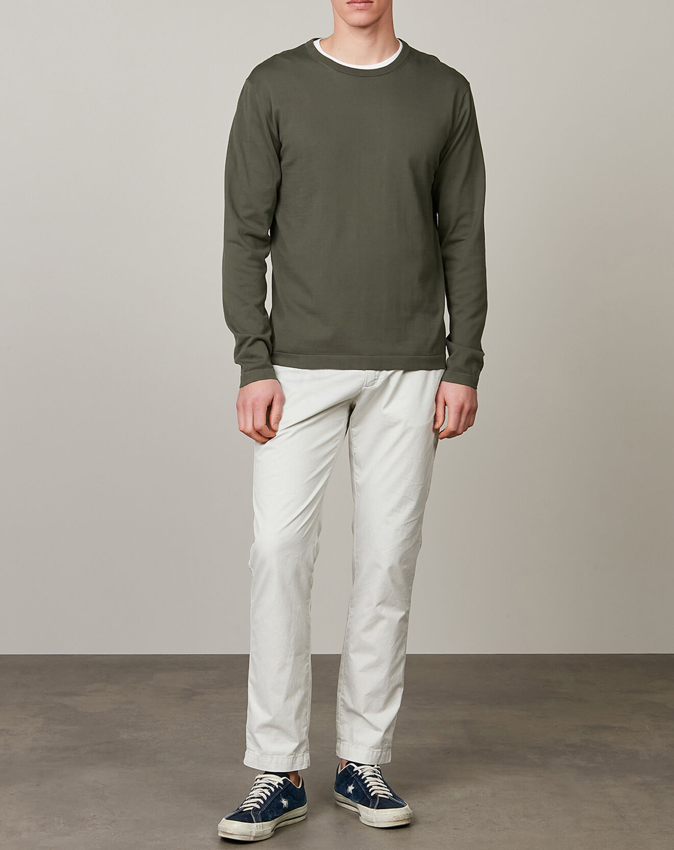 Hartford Pull Light Crew olive
