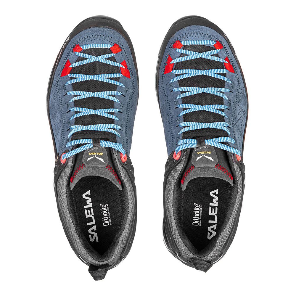 Salewa MTN TRAINER 2 GTX - Chaussures trekking Femme dark denim/fluo coral