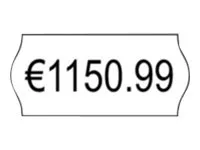 Prisetiket Avery PLR1226 hvid 26x12 mm aftagelige - (15.000 etiketter)