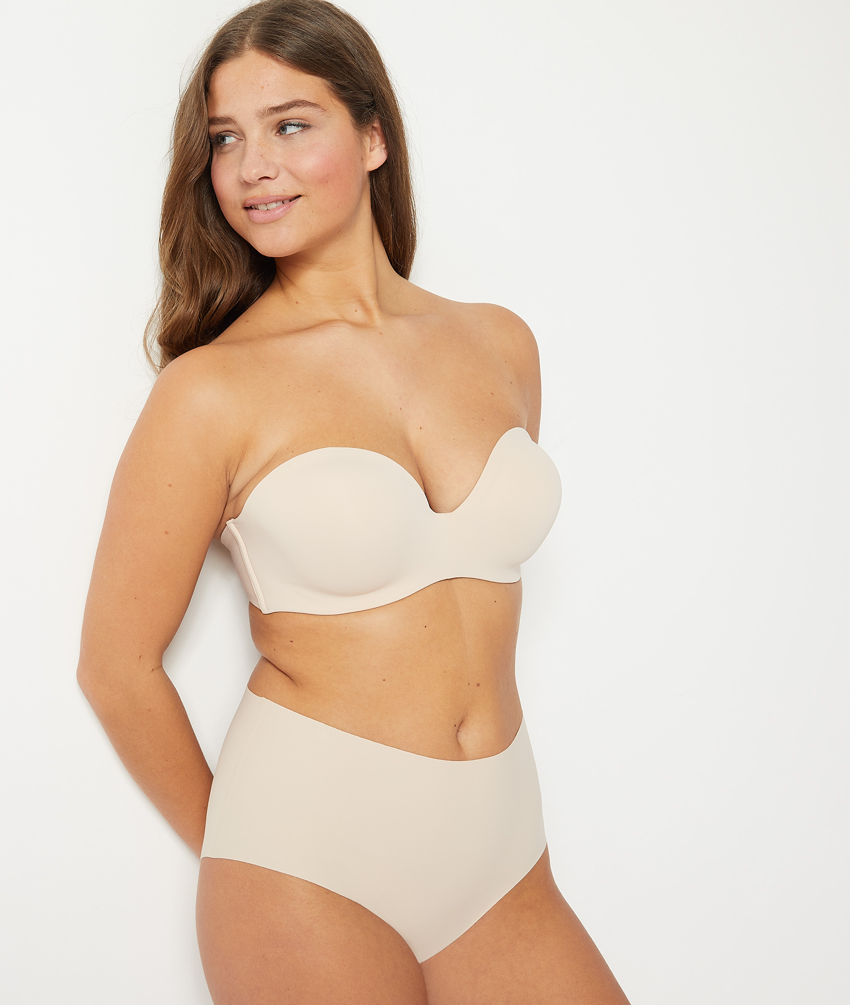 Bandeau coques fines bretelles amovibles, bonnet C-E