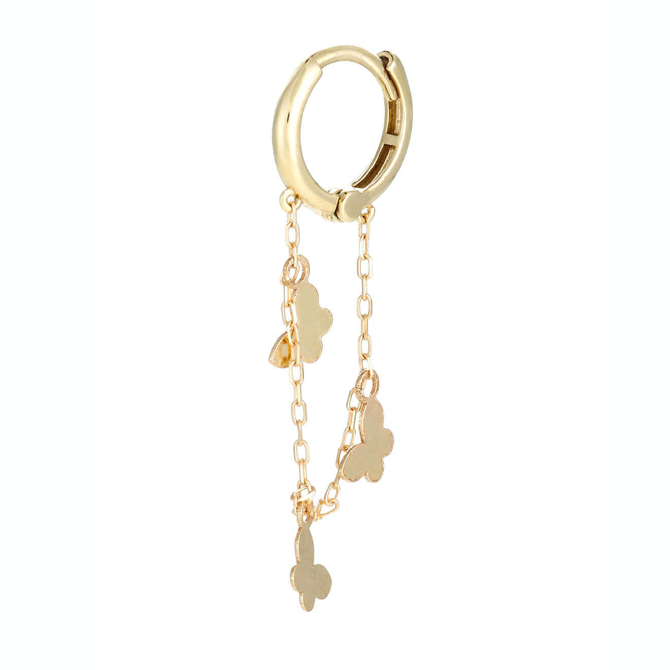 Instant d'Or Boucle d'oreille unitaire Papillon or jaune