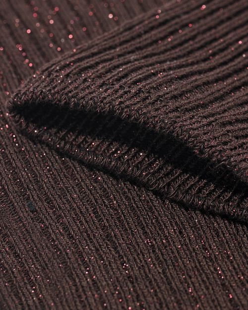 chaussettes avec paillettes en coton marron