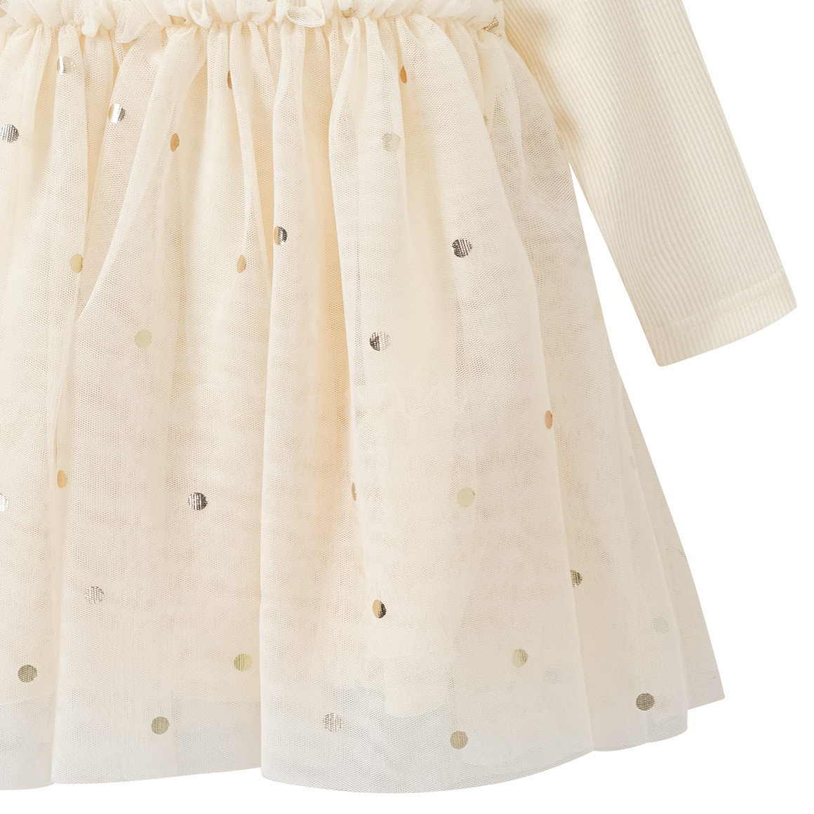 Topomini Festliches Baby Kleid mit Tüllrock cremeweiss