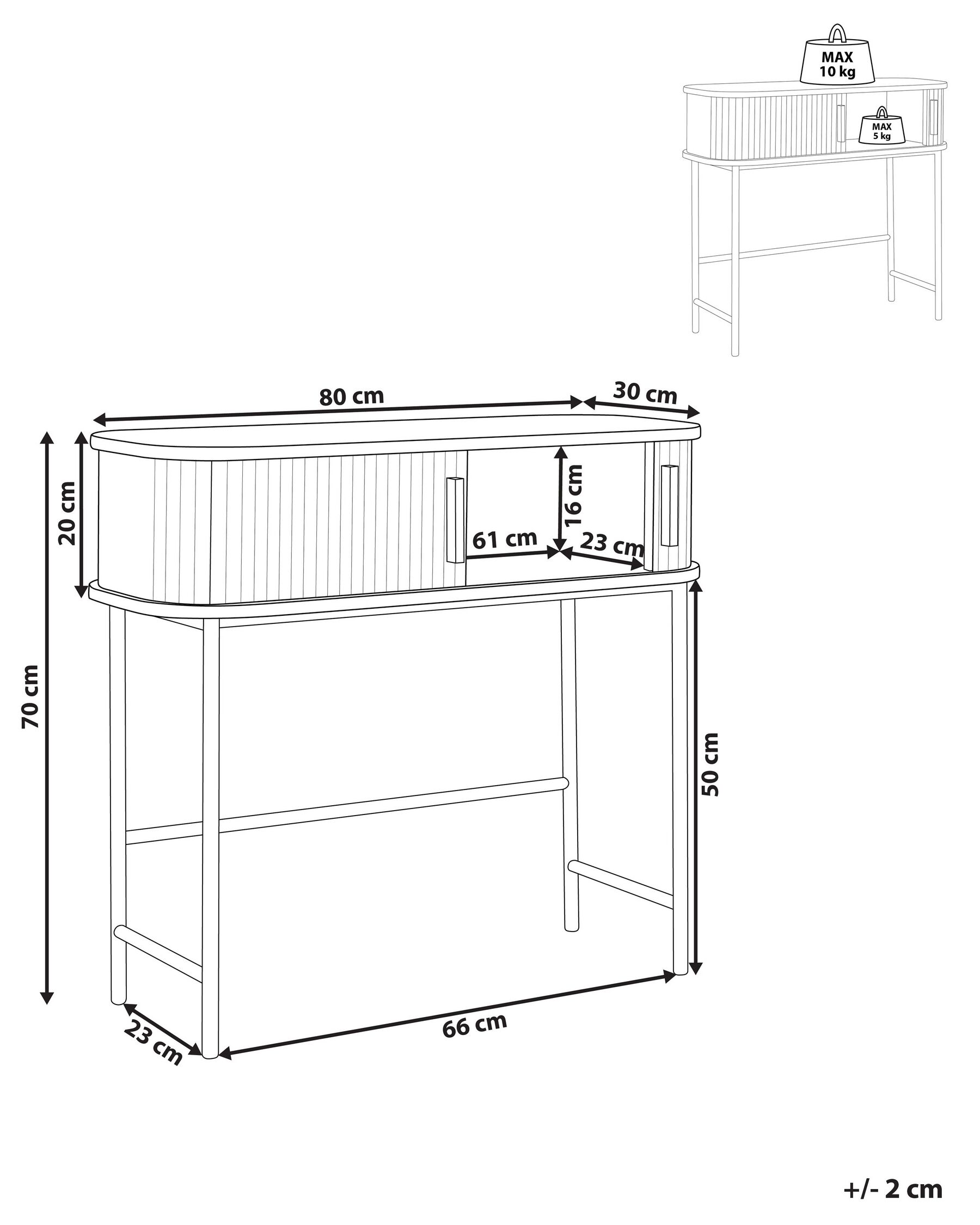 Sidetable BRADLEY Zwart