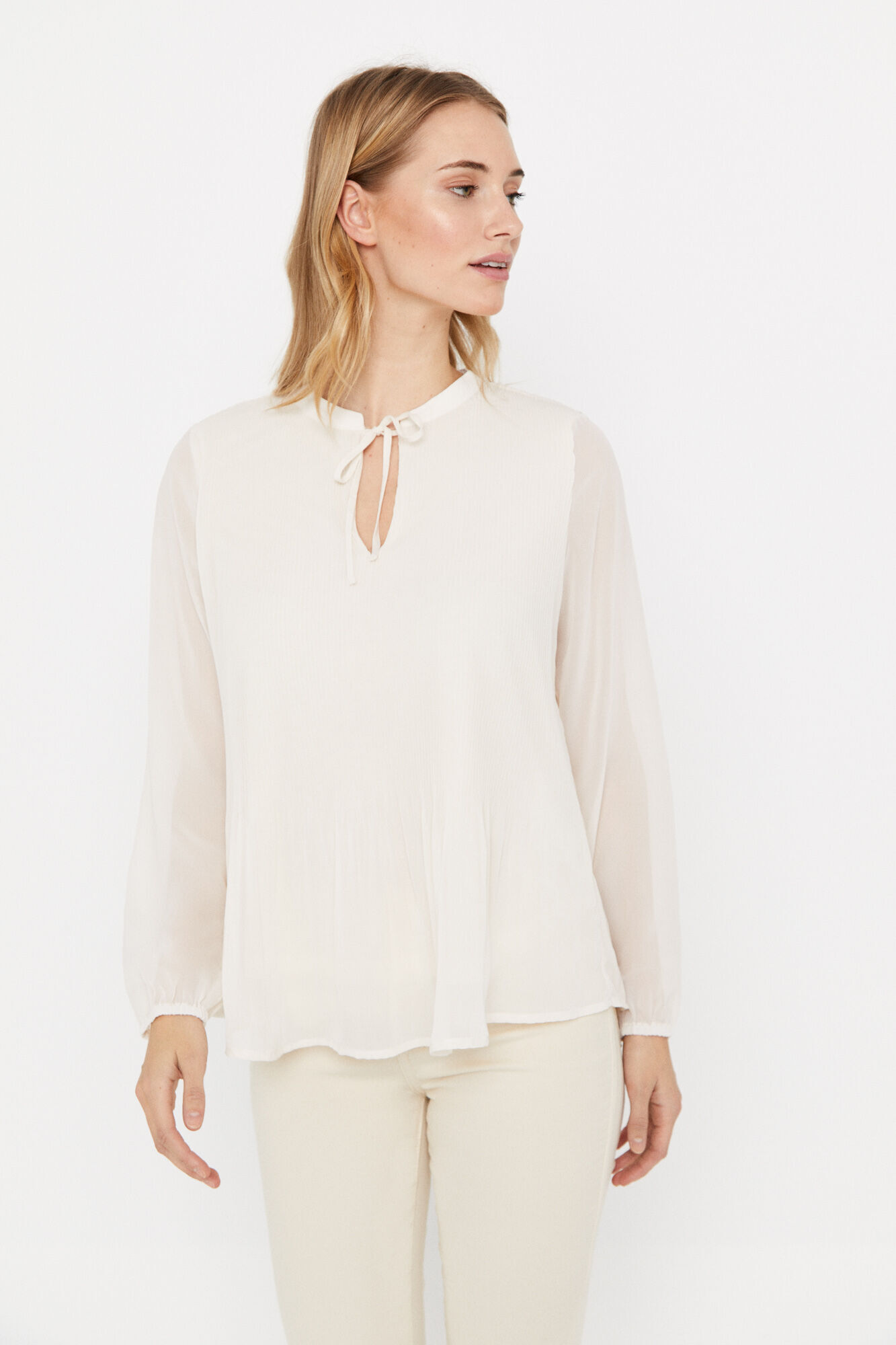 Blusa plissada - Branca