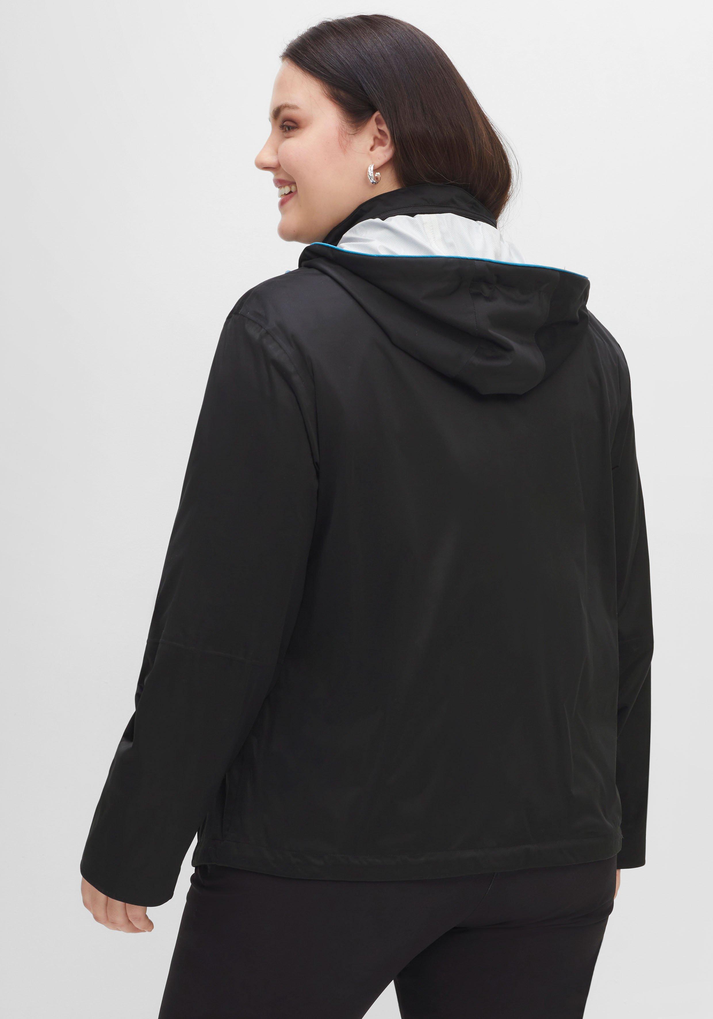 Sport Regenjacke mit verstaubarer Kapuze