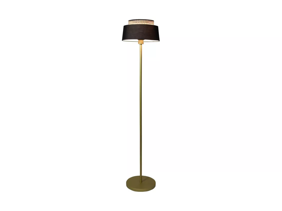 Now's Home - Lampadaire En Metal Noir Et Dore H150cm Avero