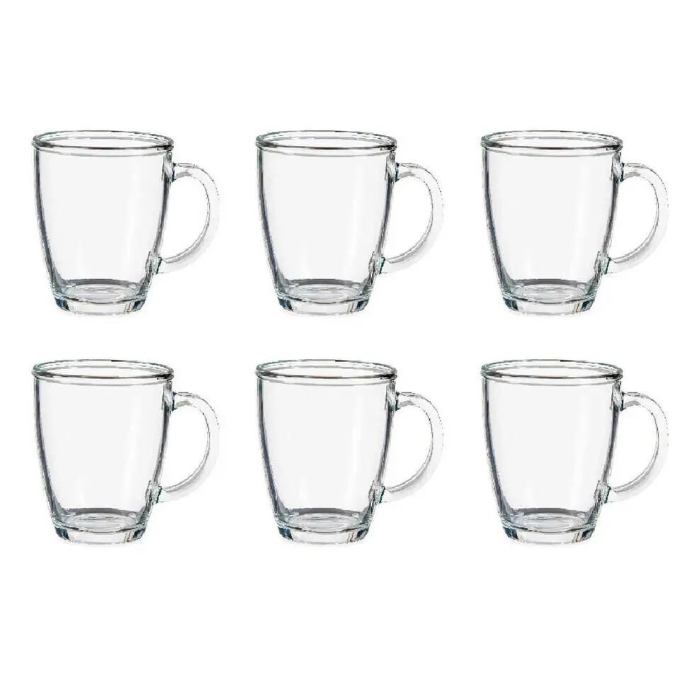 Vivalto Design koffie/thee glazen - 6x stuks - glas - 310 ml