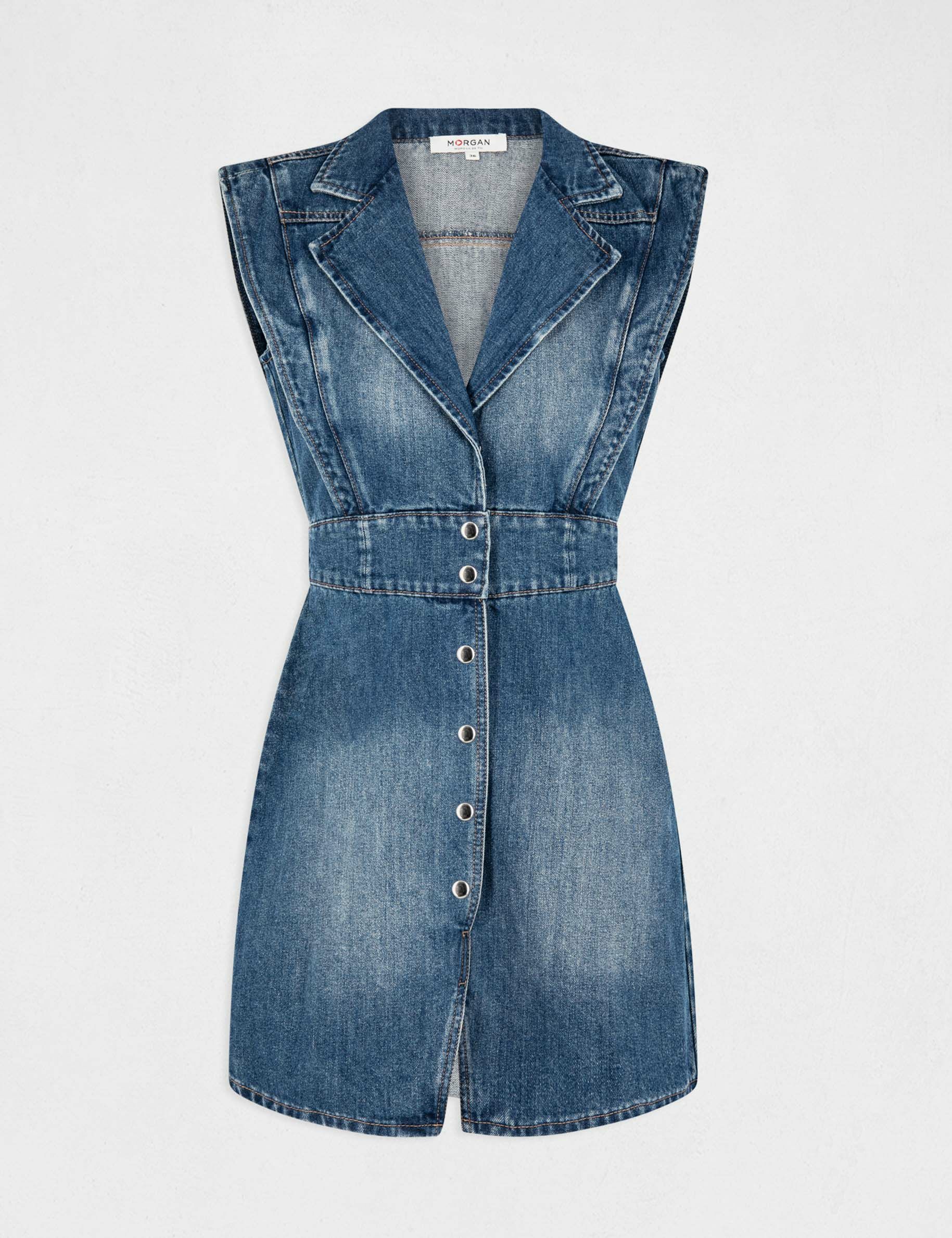 Robe sans manches ceintrée jean stone femme - jean_stone