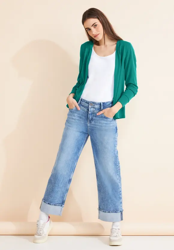 Offener Cardigan - intense aqua