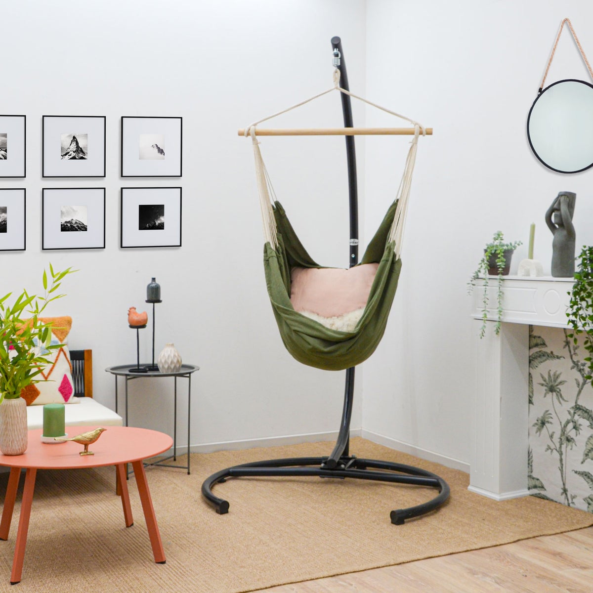 XL Hangstoel Relaxstoel 155x125cm tot 100kg in Mosgroen