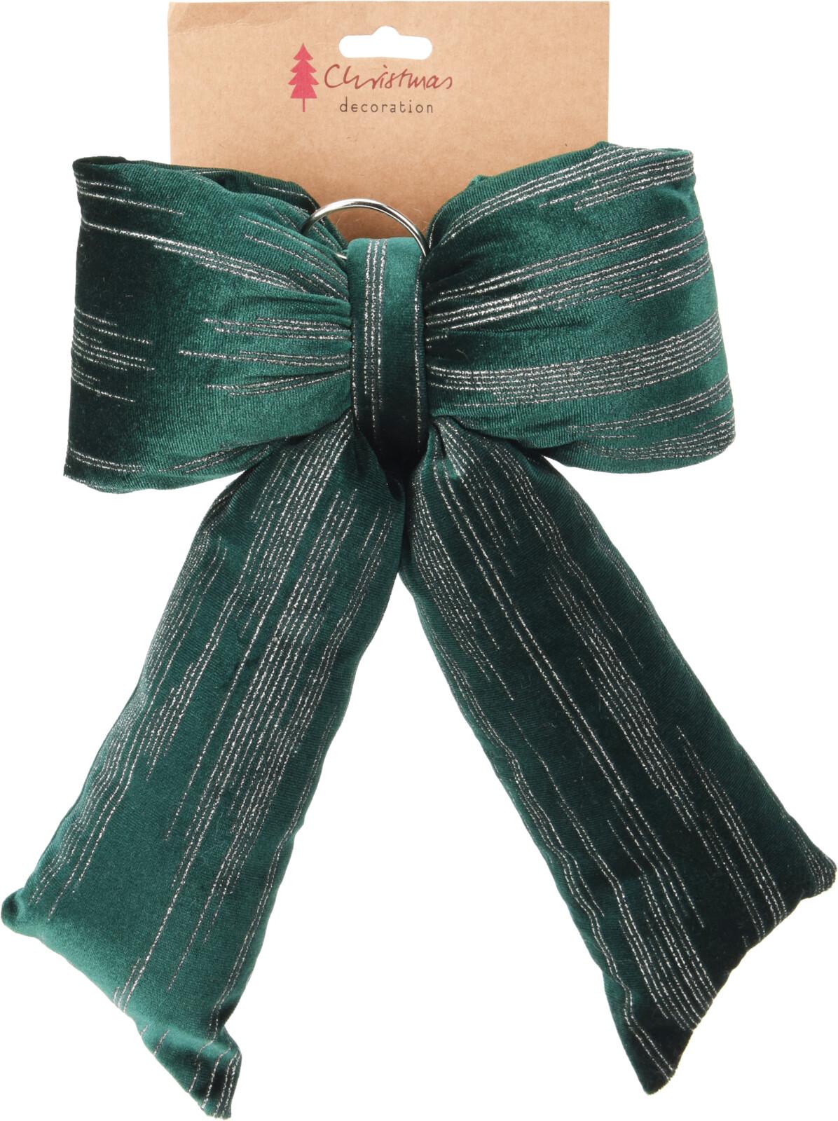 NOEUD VELOURS VERT 20X30CM