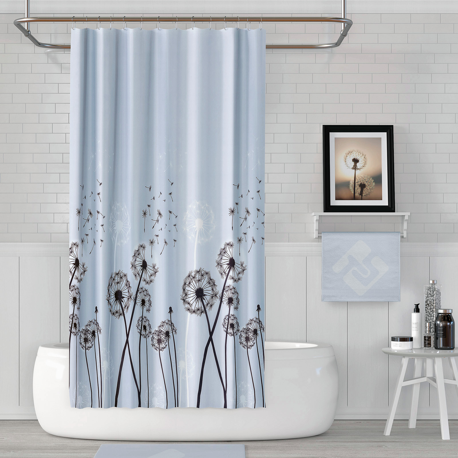 Duschvorhang JACK/TROP 180x200cm m Ringe