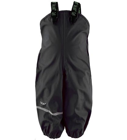 CeLaVi Regenhose - PU - Schwarz m. Träger