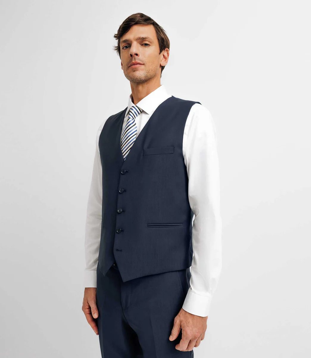 Gilet de costume bleu marine