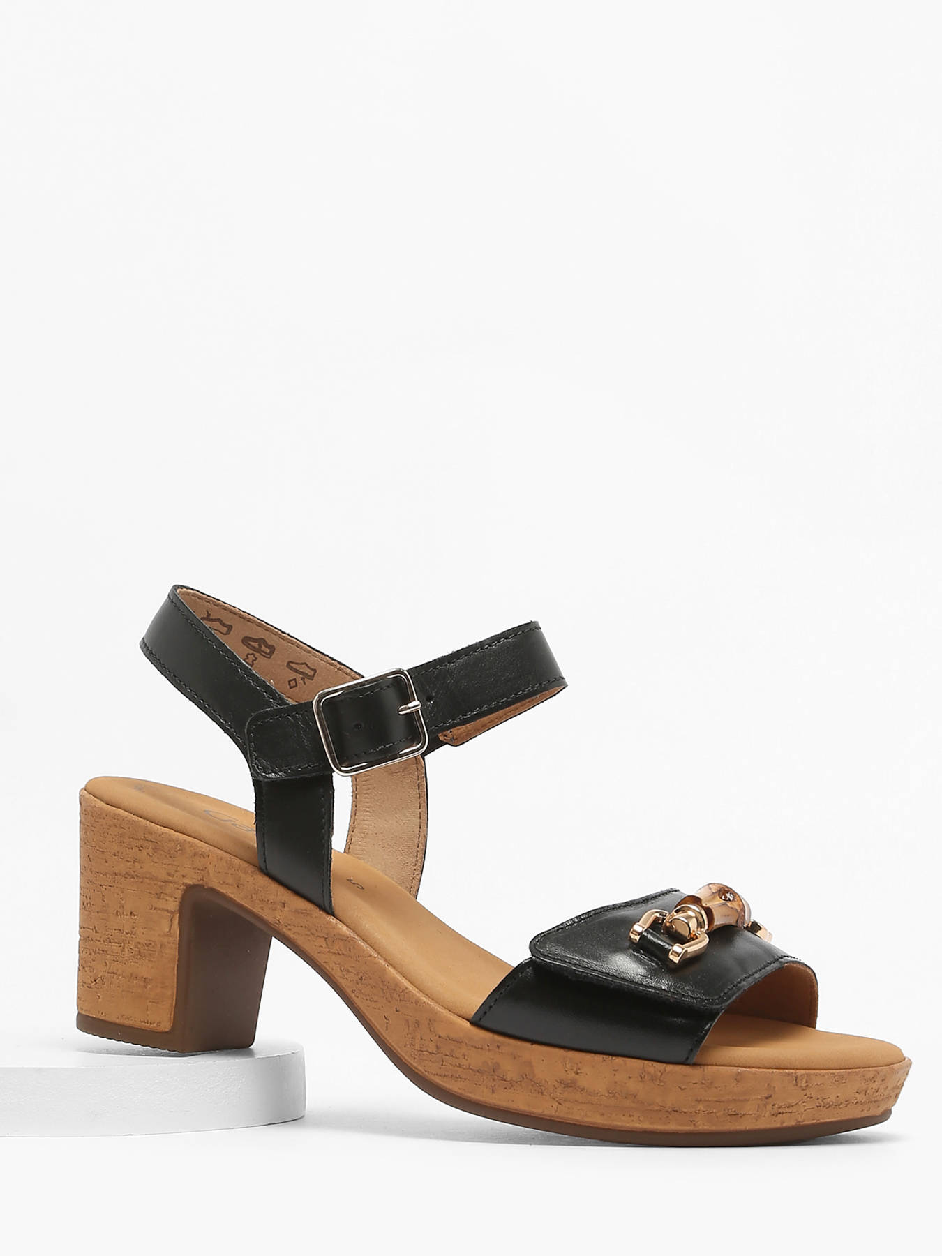 Sandales  talon en cuir GABOR