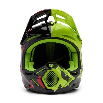 Casque cross Fox V3 THROTTLE 2025 - Jaune / Noir