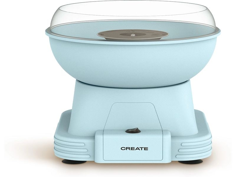Create Zuckerwattemaschine Pastelblau Zuckerwattemaschine im Retro-Design