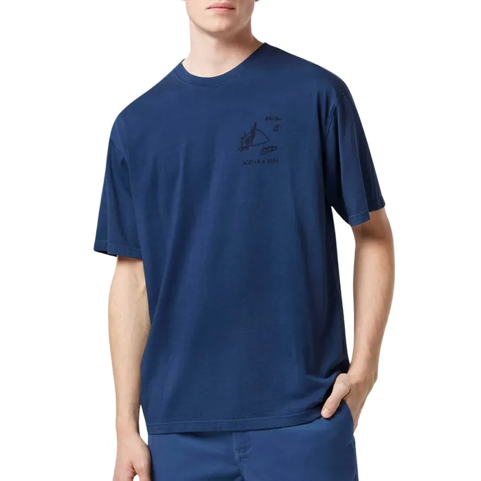Scotch & Soda Front and Back Artwork Shirt Heren