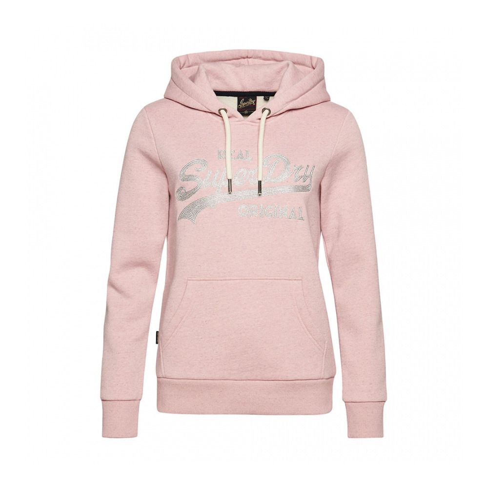 Superdry VL SCRIPTED COLL - Sweat Femme la soft pink marl