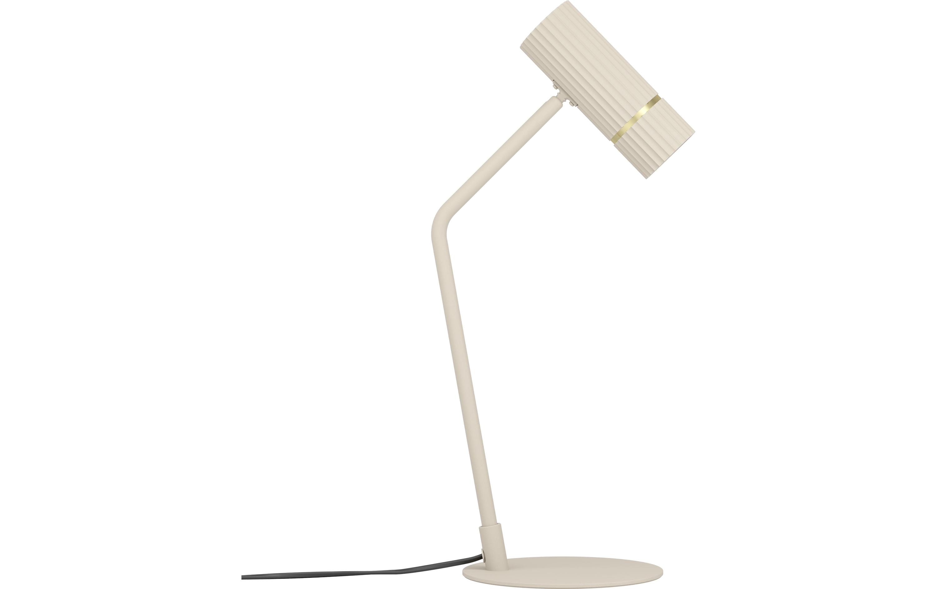 LED Tischleuchte CAMINIA GU10 1 x 4.7WLED-Tischleuchte mit sandfarbenem Korpus und Messingakzenten