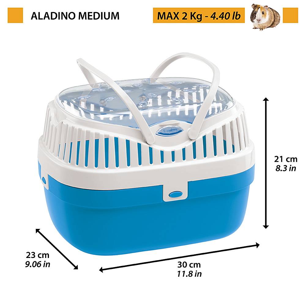 Ferplast transport pour cochons d'inde et autres rongeurs aladino medium cage de transport pour animaux domestiques, rongeurs,