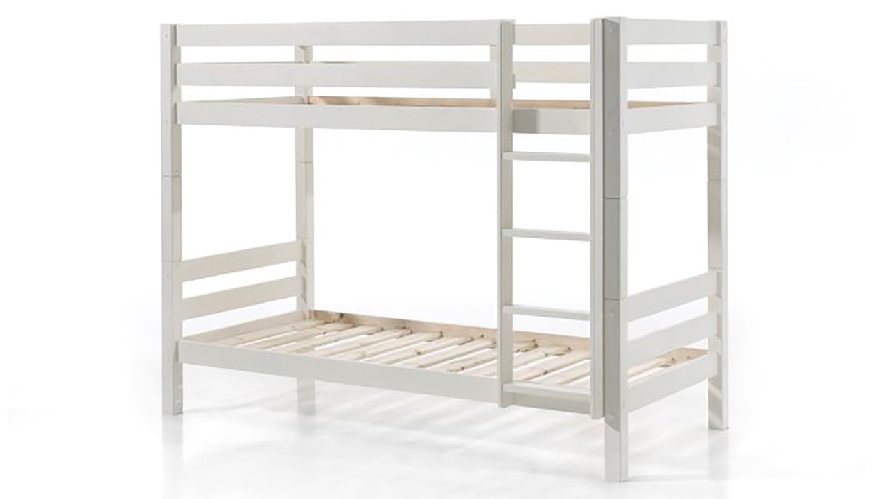 Stapelbed Pino 160 cm hoog wit