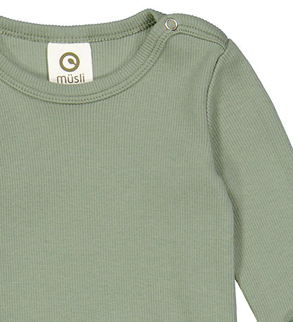 Müsli Body L/æ - Rib - Cozy Ich - Poesie Green
