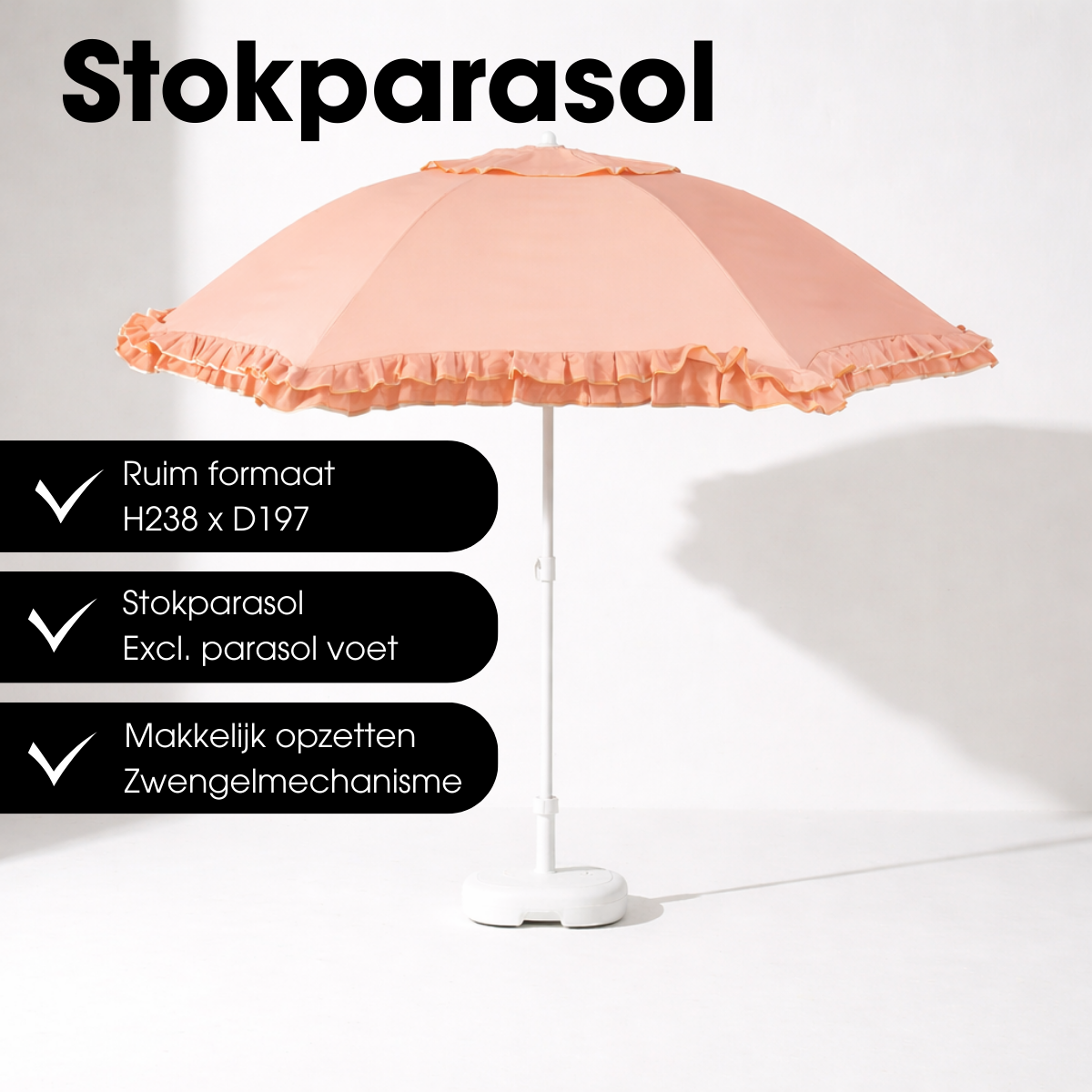 Mica Decorations Kantelbare Parasol 238 x Ã195 cm