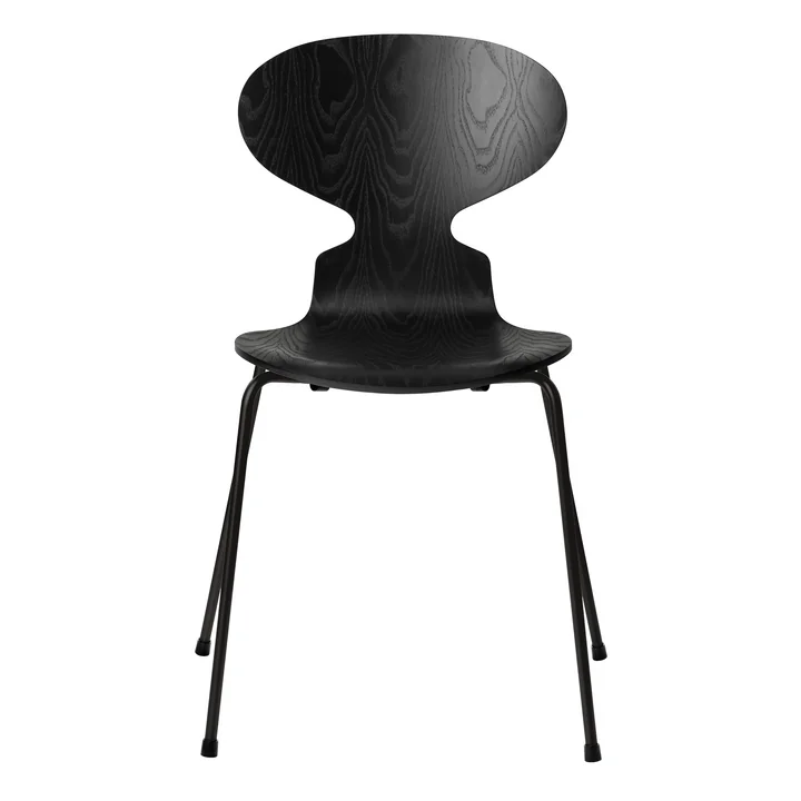 Fritz Hansen - Die Ameise Stuhl, Esche schwarz gefärbt / Gestell schwarz