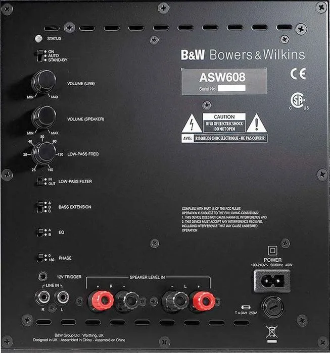 B&W ASW608 Blanc Caissons de basses
