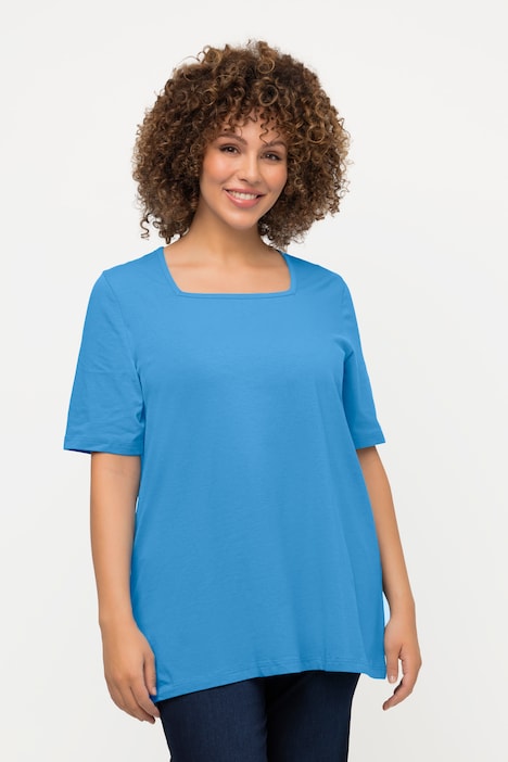 T-Shirt, A-Linie, Carree-Ausschnitt, Halbarm