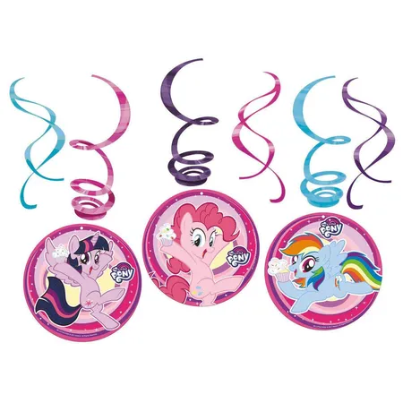 amscan Dekospiralen My Little Pony 6 Stück