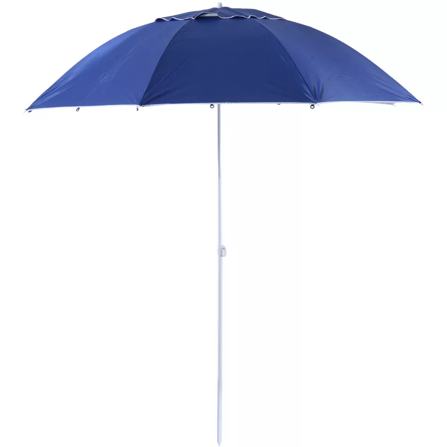 Outsunny Strandschirm und Strandzelt 2 in 1 blau, weiß