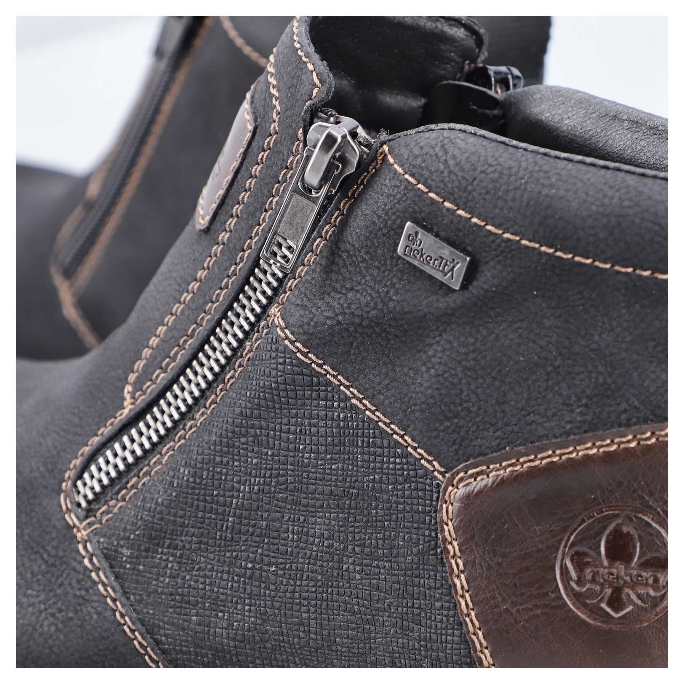 Rieker Winterstiefelette  , Winterboots, Warmfutter, Reissverschlüsse, mit TEX-Ausstattung