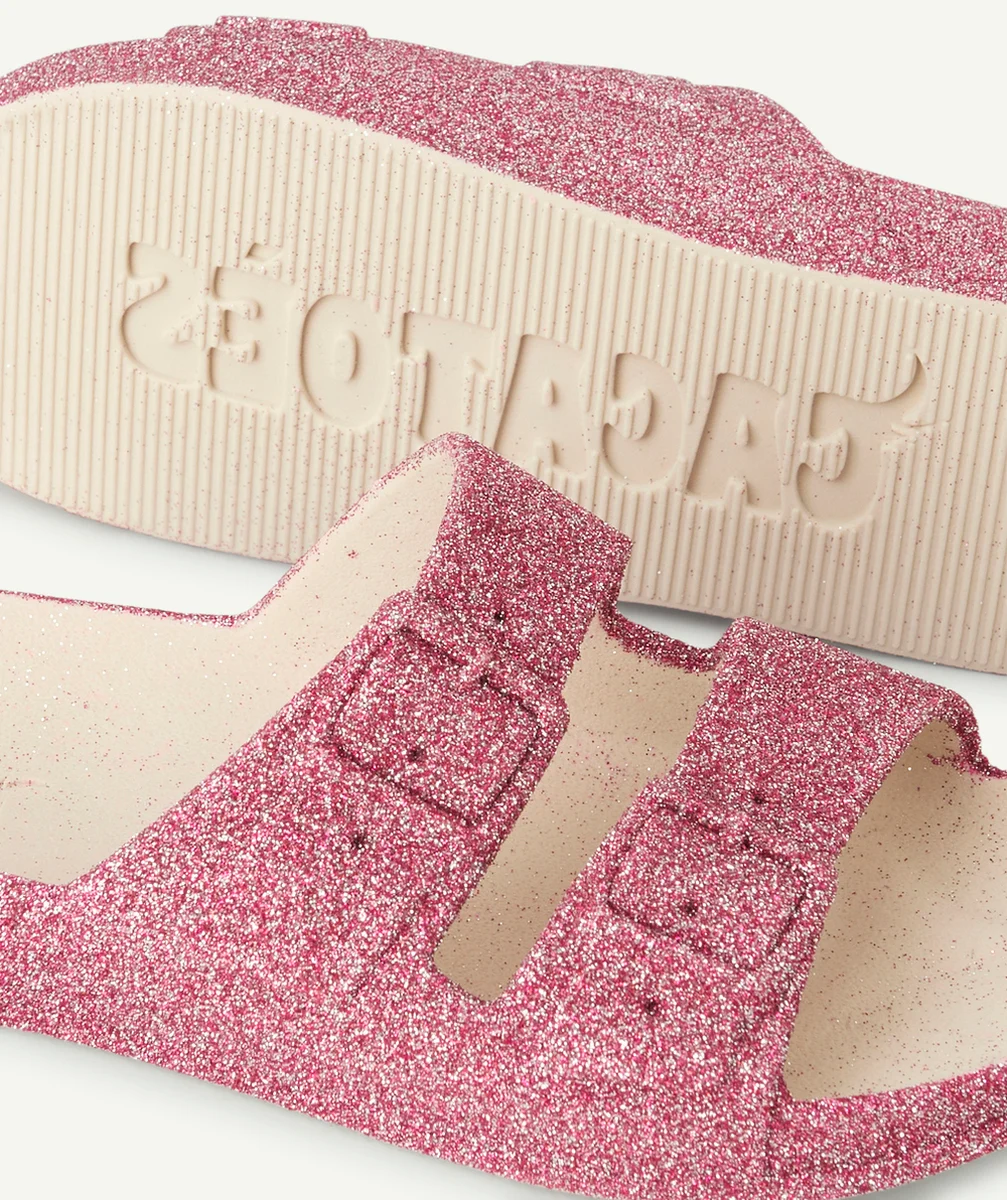 CACATOESSANDALES MAUVE PAILLETÉ PARFUMÉES